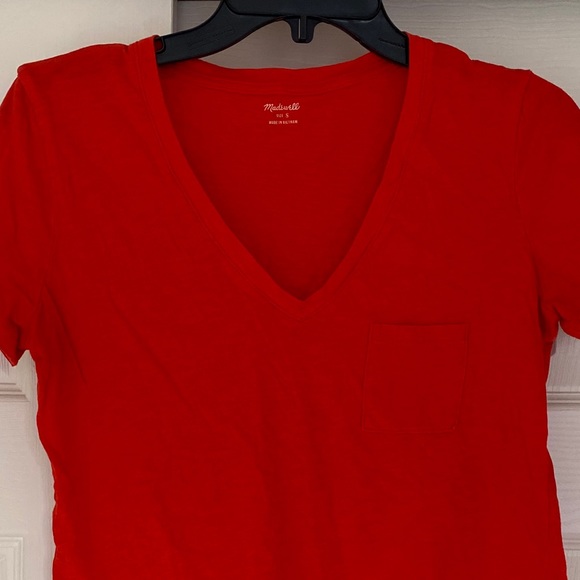 Madewell red orange tee shirt - Picture 2 of 12